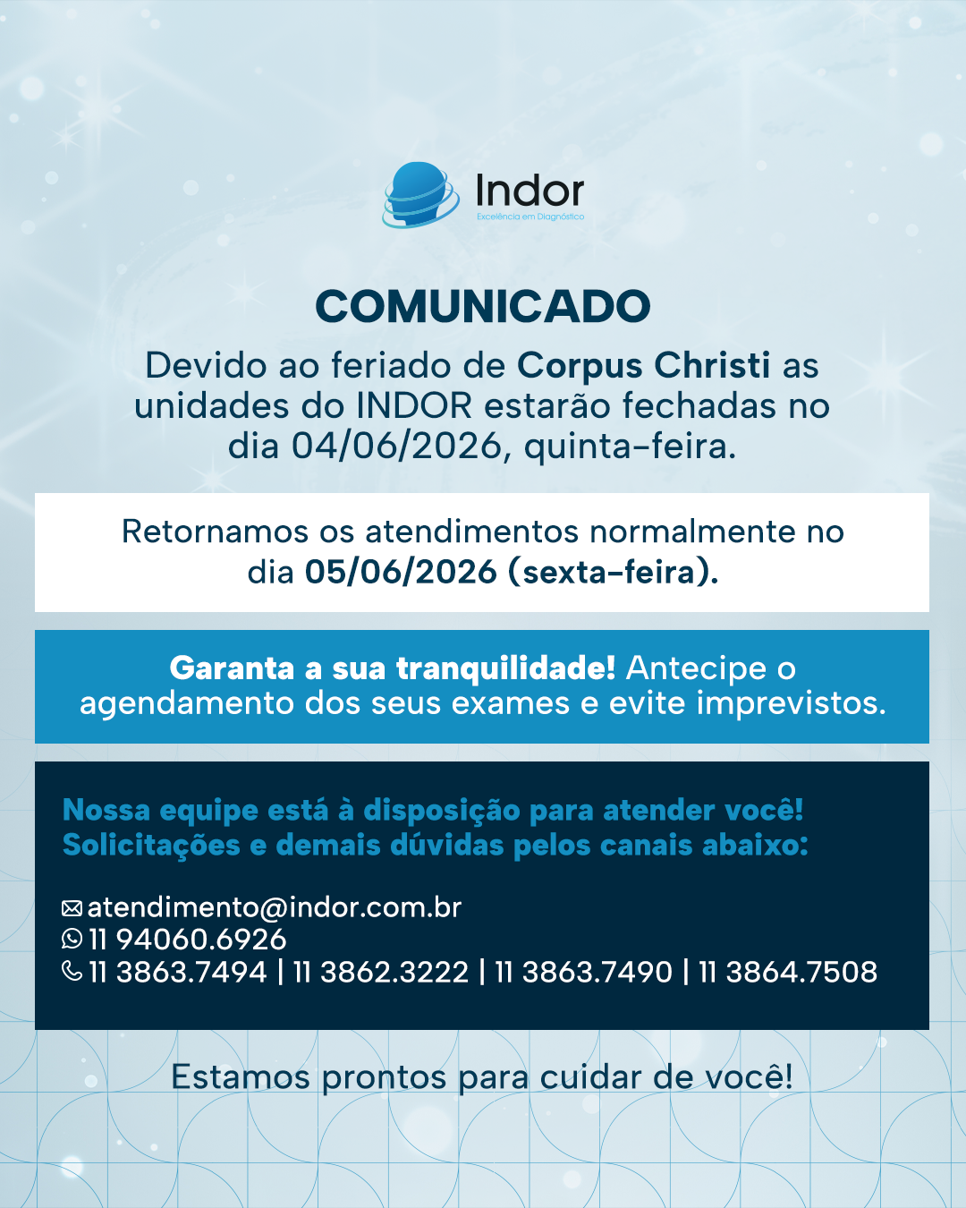comunicado corpus christi
